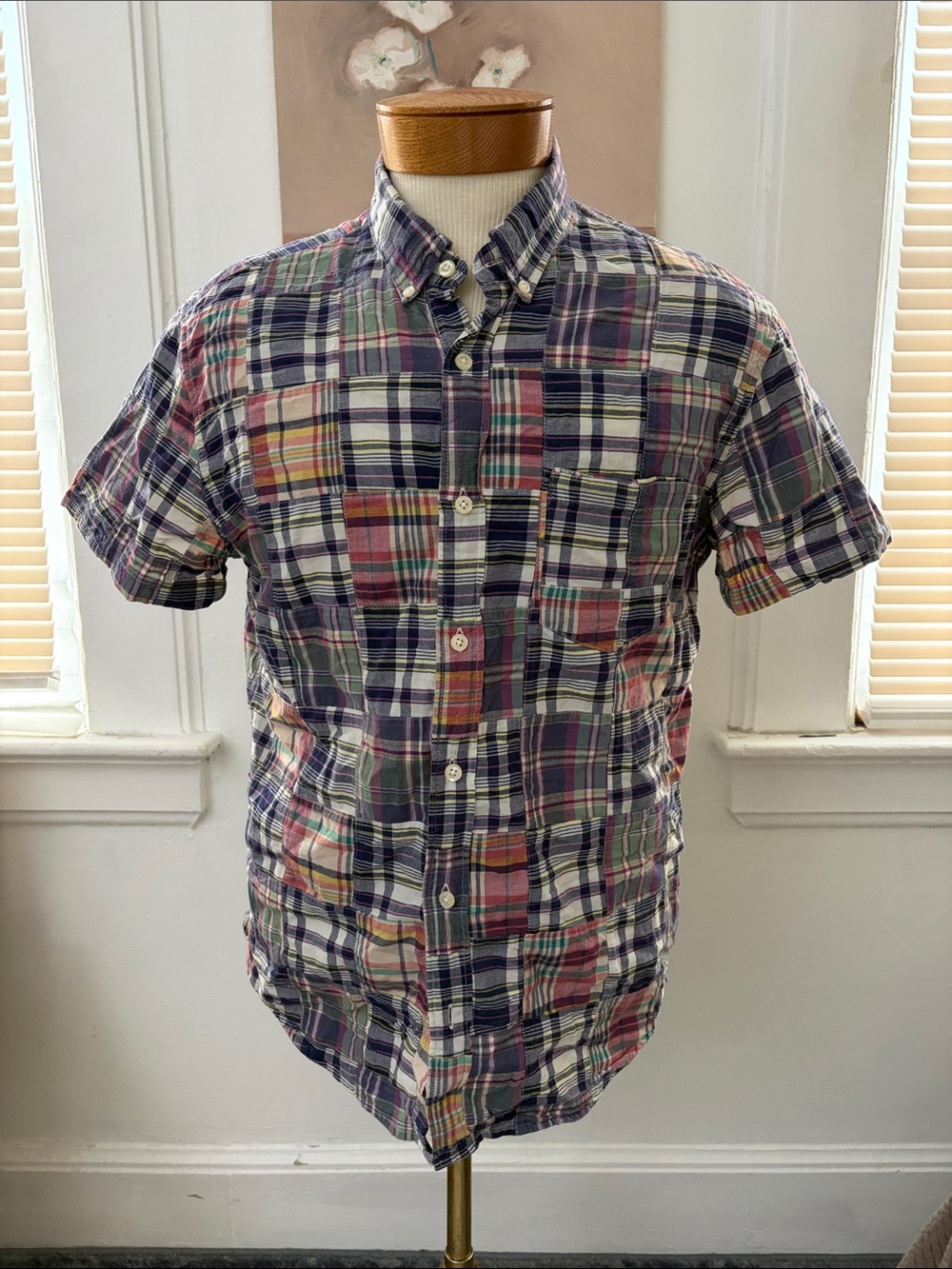 J.crew Men's Multicolor Plaid Short-Sleeve Button-Down Shirt
